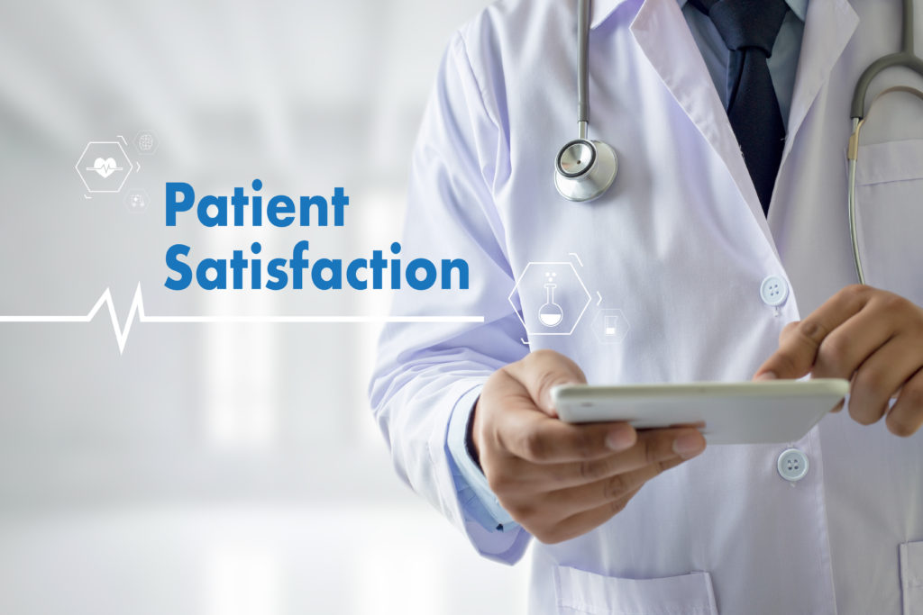 Patient Satisfaction Concept with person in Doctor's Coat